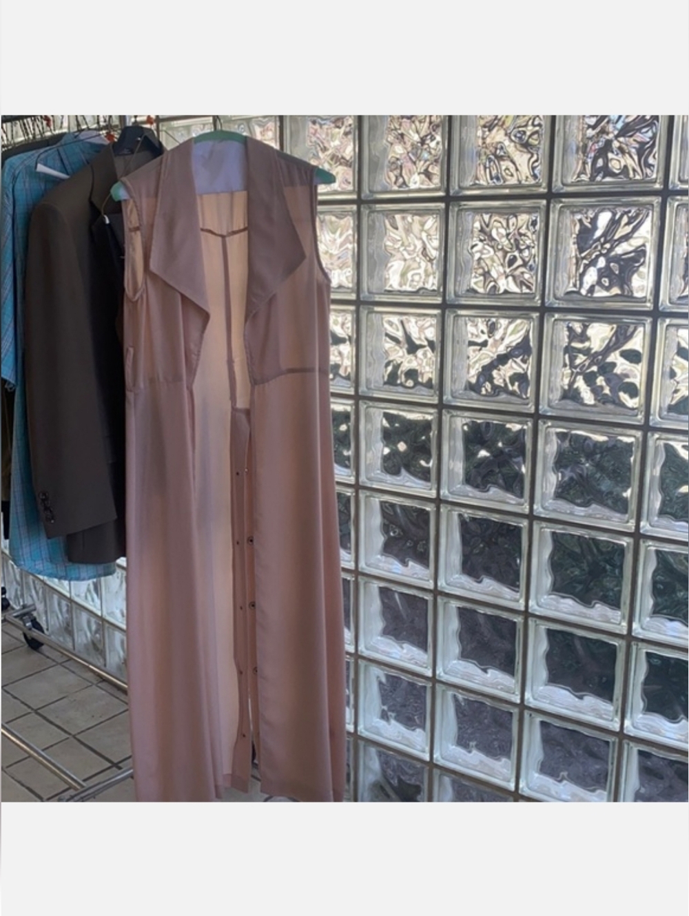 Fashion Nova Soft Blush Sleeveless Duster Vest